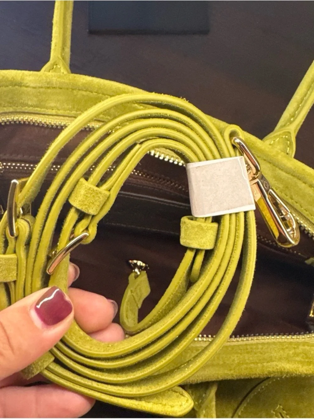 Jeffrey Campbell Olive Suede Shoulder Bag